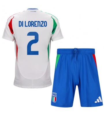 Italien Giovanni Di Lorenzo #2 Udebanesæt Børn EM 2024 Kort ærmer (+ korte bukser)